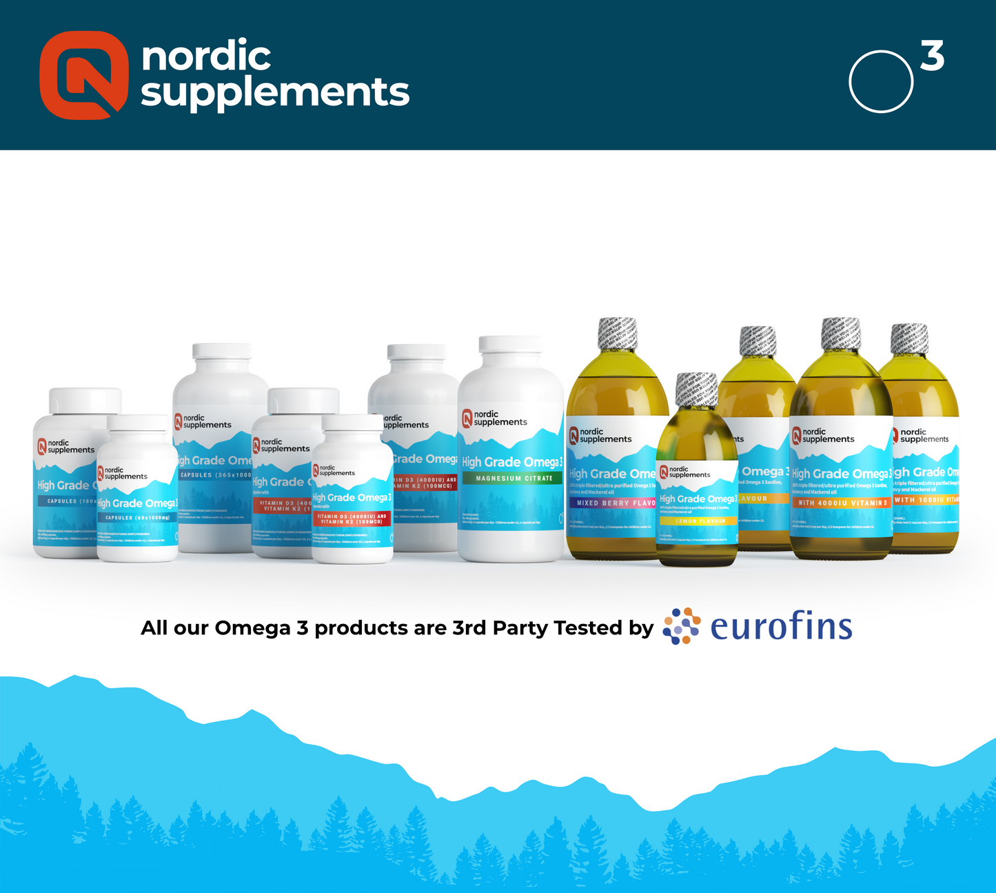 Nordic Supplements Award Winning High Grade Omega 3 Fish Oil Liquid: 200ml Bottle