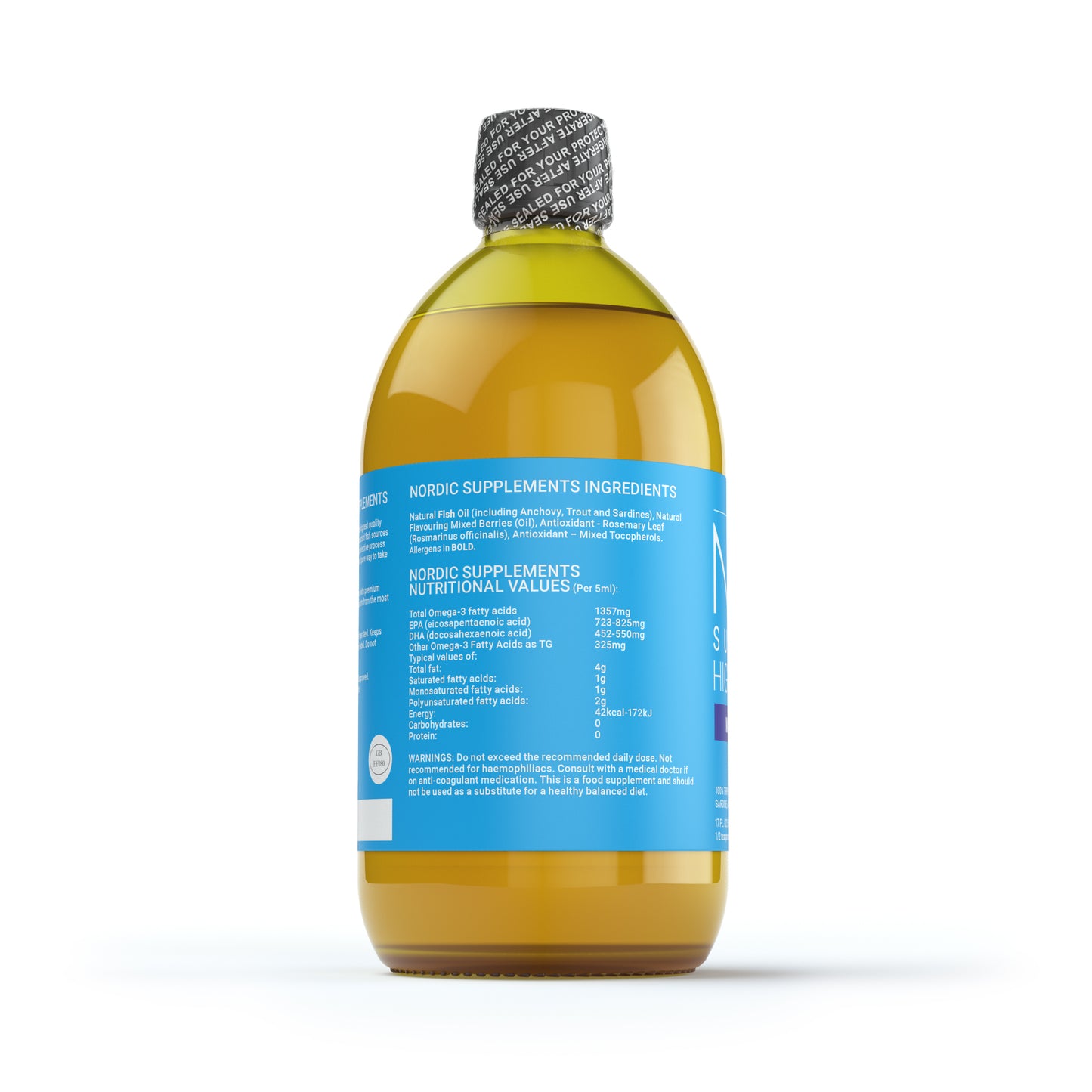 Nordic Supplements Omega 3 Fish Oil with Mixed Berry 500ml