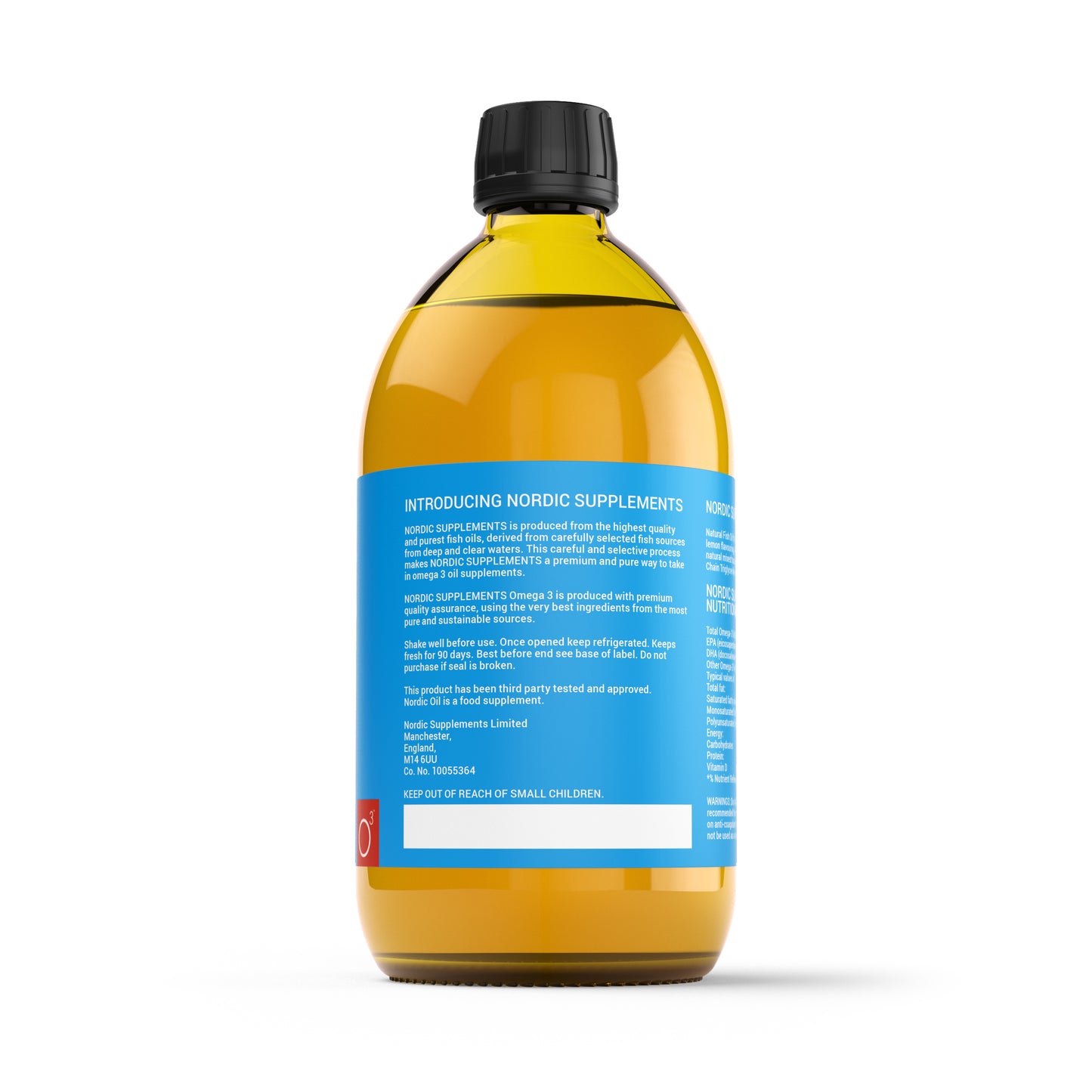 Nordic Supplements High Strength Omega 3 Fish Oil with 1000iu Vitamin D3 500ml