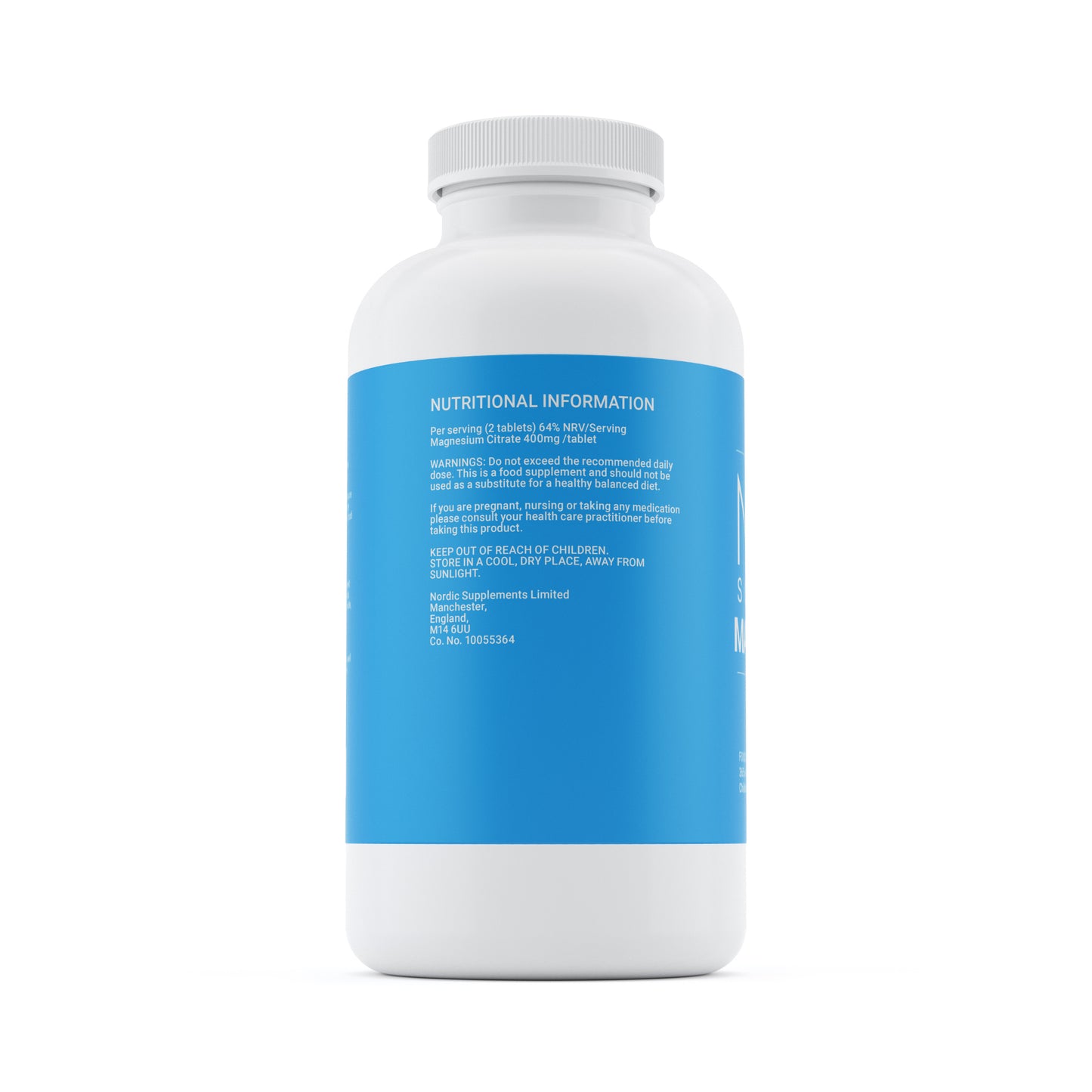 Nordic Supplements Magnesium Citrate 400mg 365 Tablets
