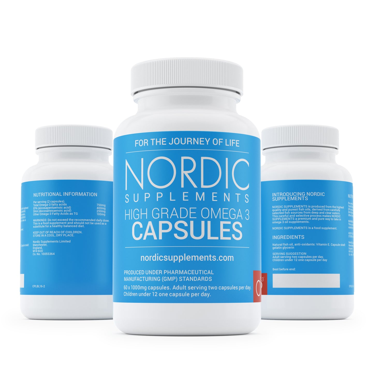 Nordic Supplements High Strength Omega 3 Fish Oil 1000mg Capsules - 60 Capsules