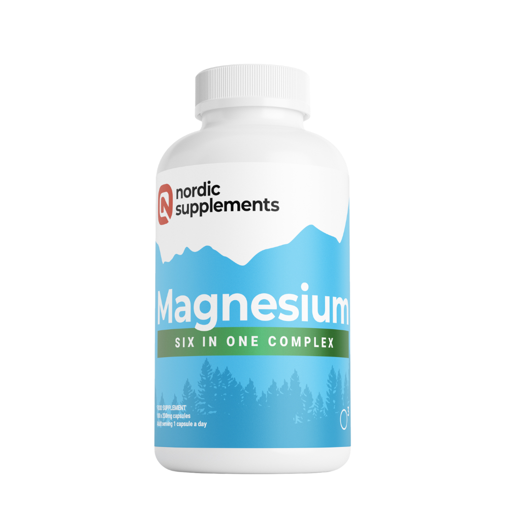 Nordic Supplements Magnesium Complex. 6 Magnesium in 1 Tablets. 180 Tablets