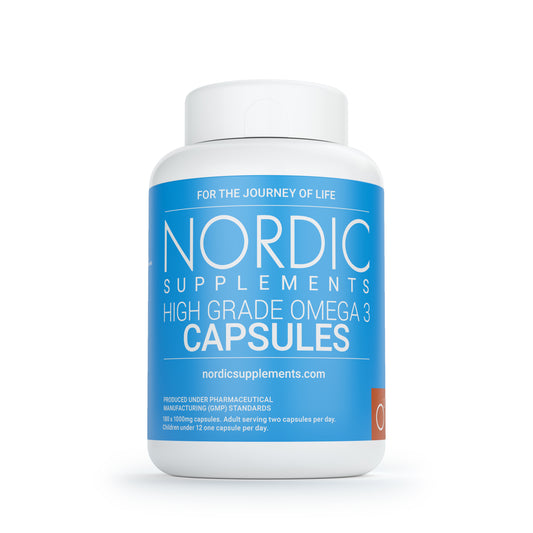 Nordic Supplements High Strength Omega 3 Fish Oil 1000mg Capsules - 180 Capsules