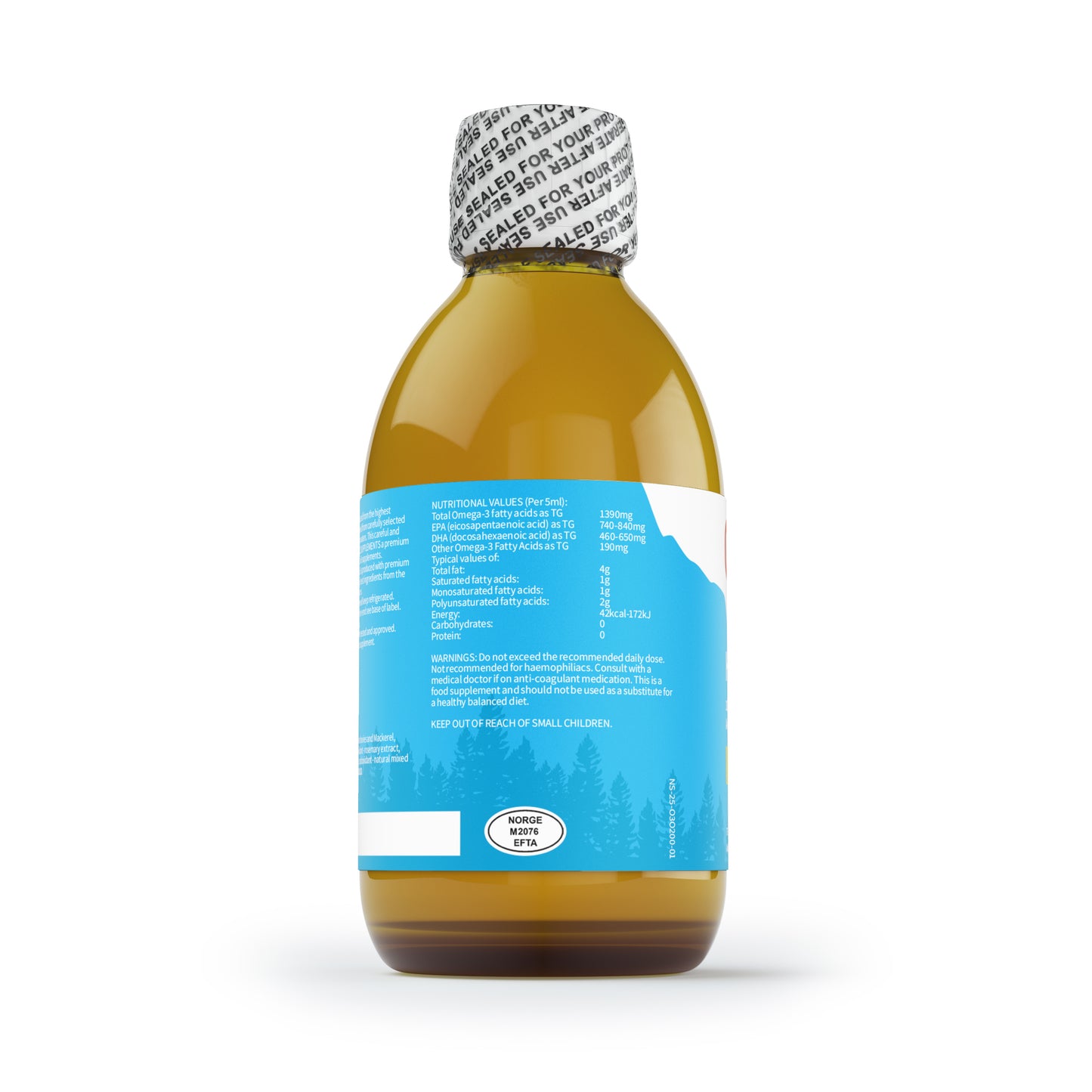 Nordic Supplements Award Winning High Grade Omega 3 Fish Oil Liquid: 200ml Bottle