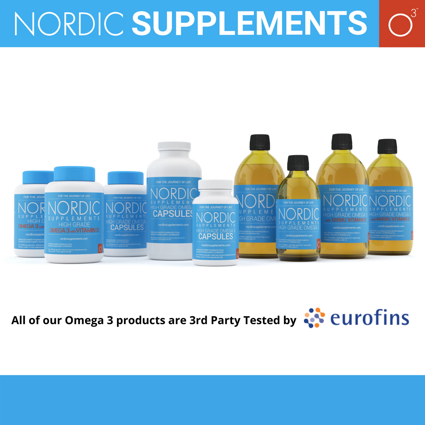 Nordic Supplements High Strength Omega 3 Fish Oil 1000mg Capsules - 180 Capsules