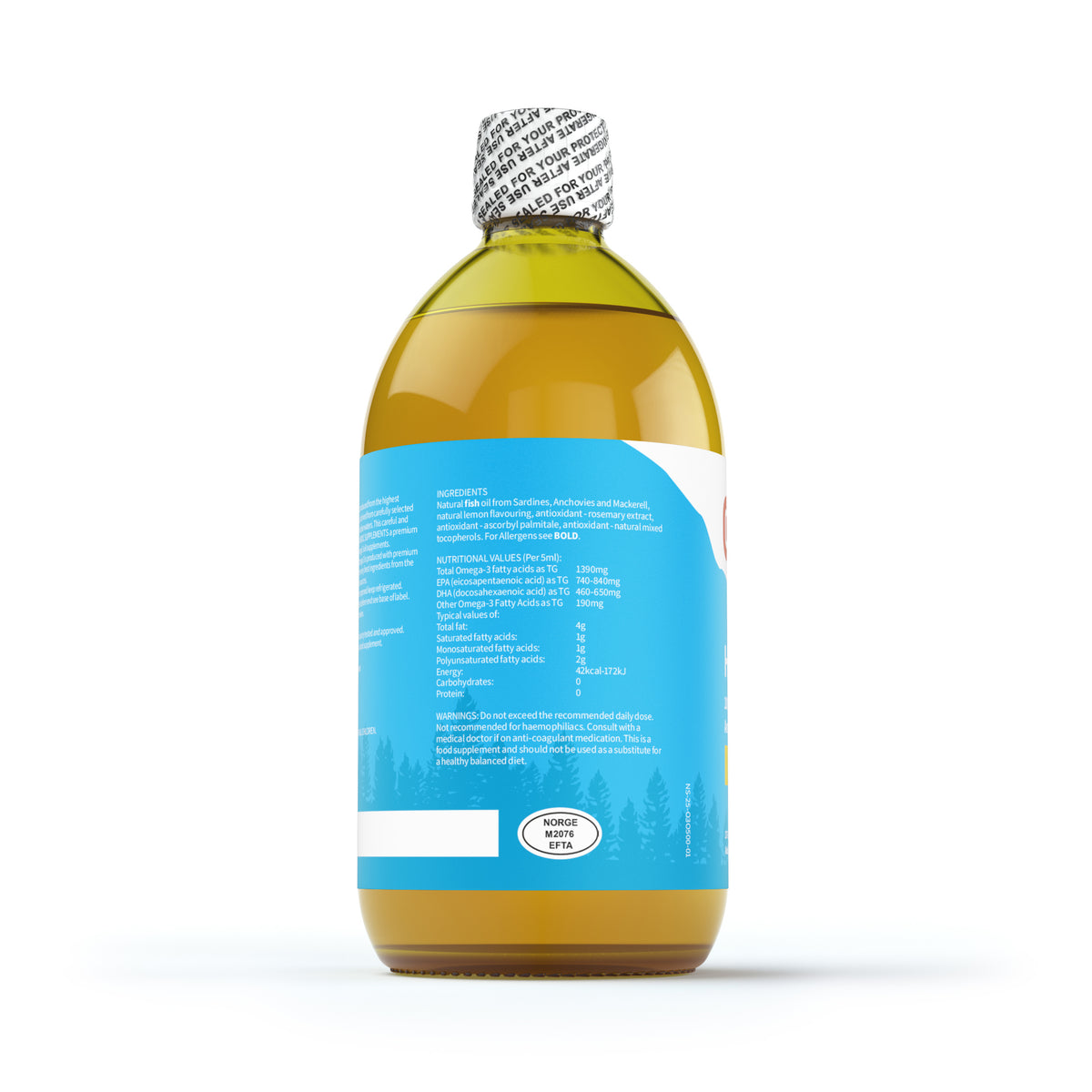 Nordic Supplements Award Winning High Grade Omega 3 Fish Oil Liquid: 500ml Bottle (Twin Pack)