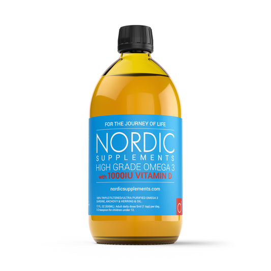 Nordic Supplements High Strength Omega 3 Fish Oil  with 1000iu Vitamin D3 500ml
