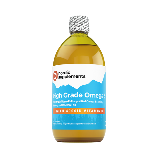 Nordic Supplements High Strength Omega 3 Fish Oil  with 4000iu Vitamin D3 500ml