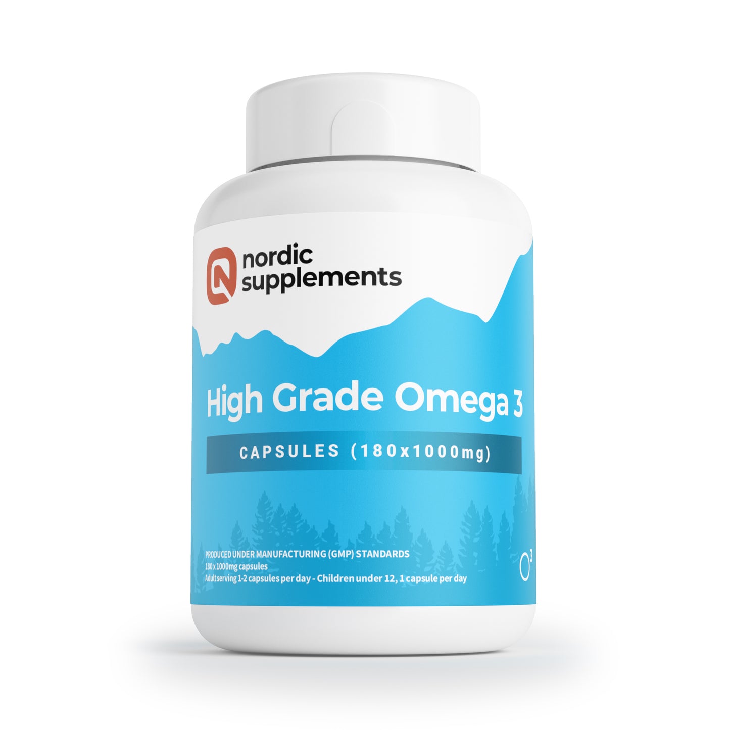 Nordic Supplements High Strength Omega 3 Fish Oil 1000mg Capsules - 180 Capsules
