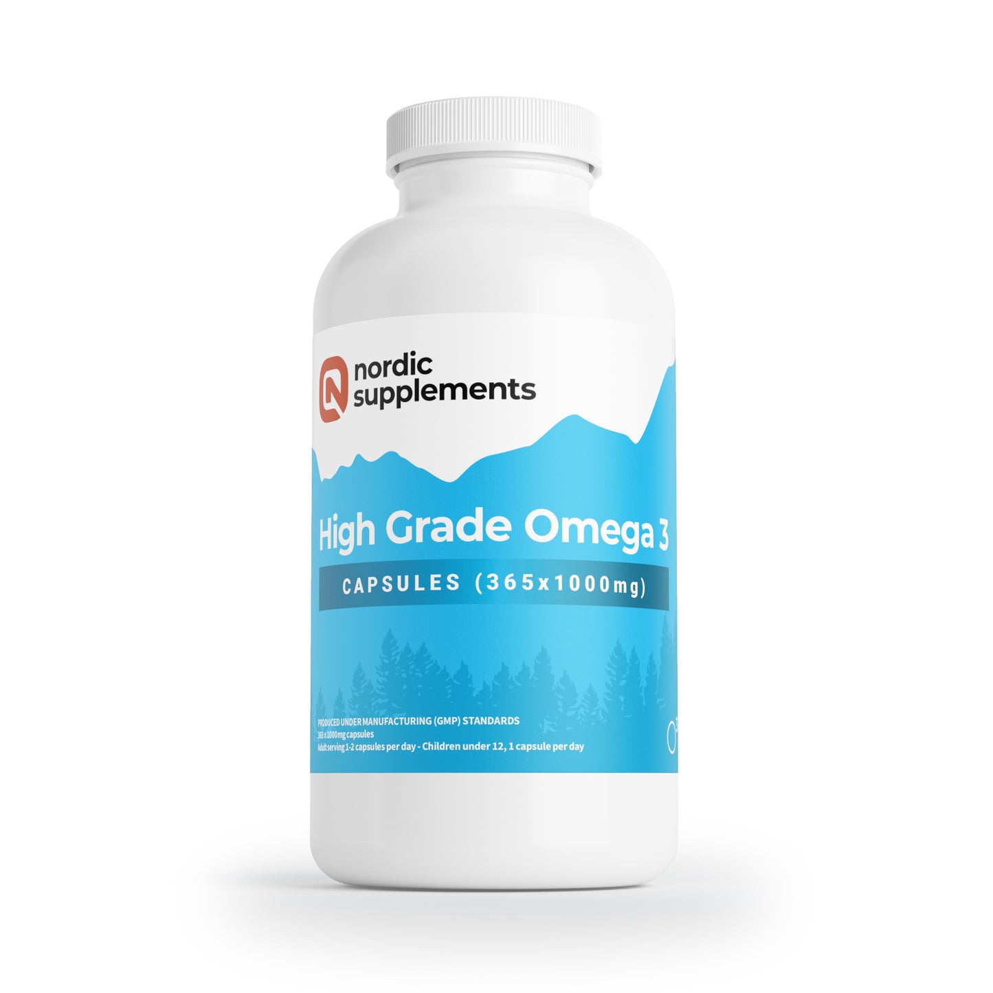 Nordic Supplements High Strength Omega 3 Fish Oil 1000mg Capsules - 365 Capsules