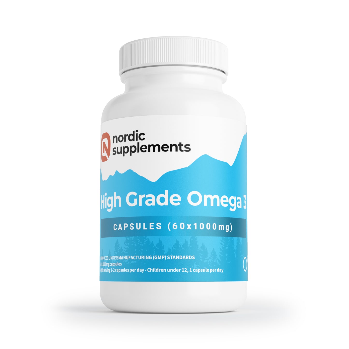 Nordic Supplements High Strength Omega 3 Fish Oil 1000mg Capsules - 60 Capsules