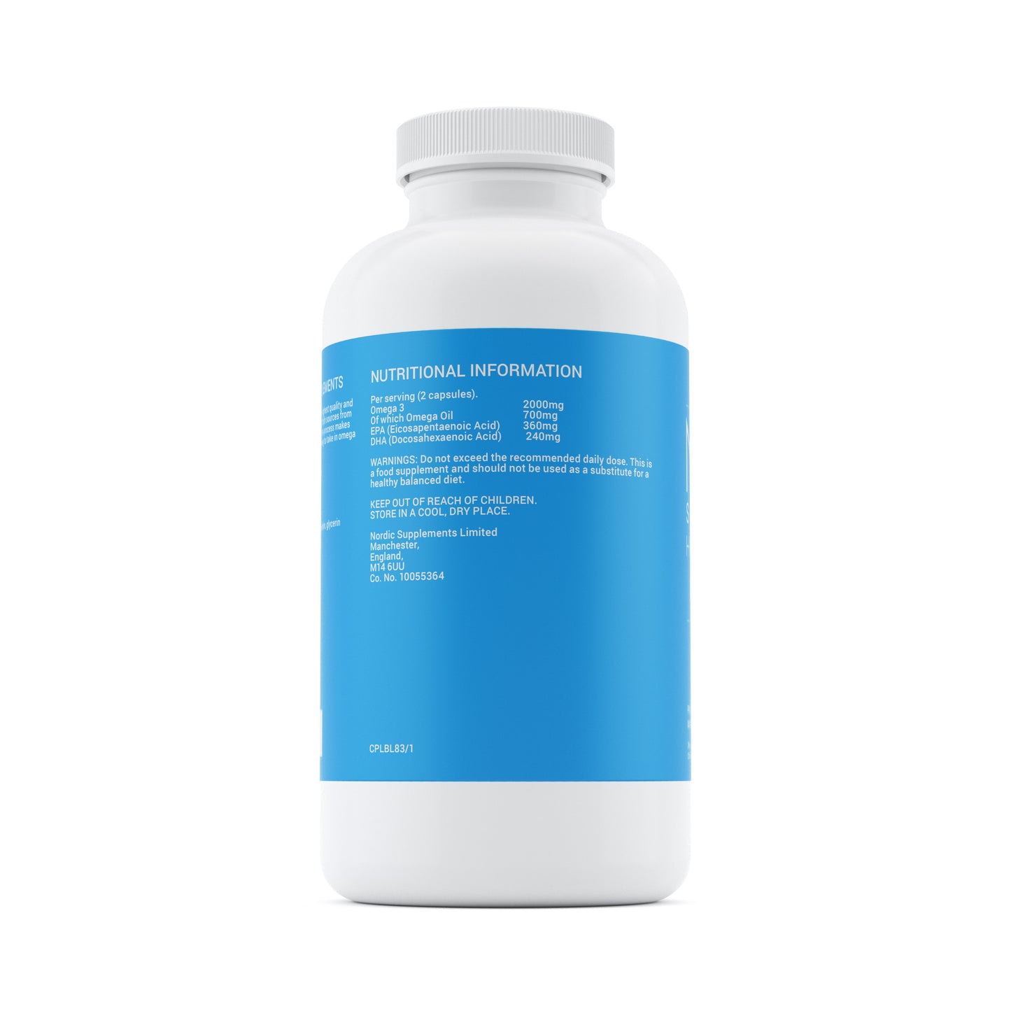 Nordic Supplements High Strength Omega 3 Fish Oil 1000mg Capsules - 365 Capsules