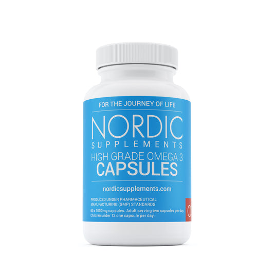 Nordic Supplements High Strength Omega 3 Fish Oil 1000mg Capsules - 60 Capsules