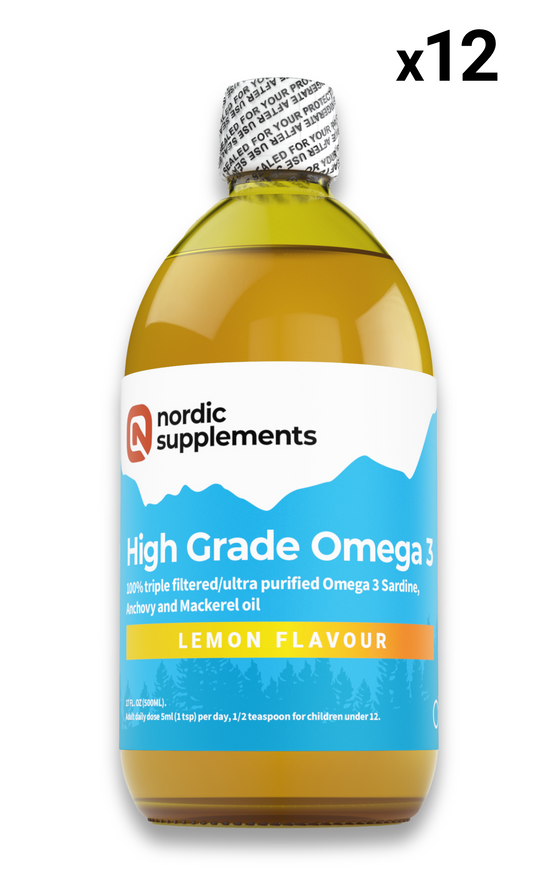 12 x High Grade Omega 3: 500ml bottle (WHOLESALE)