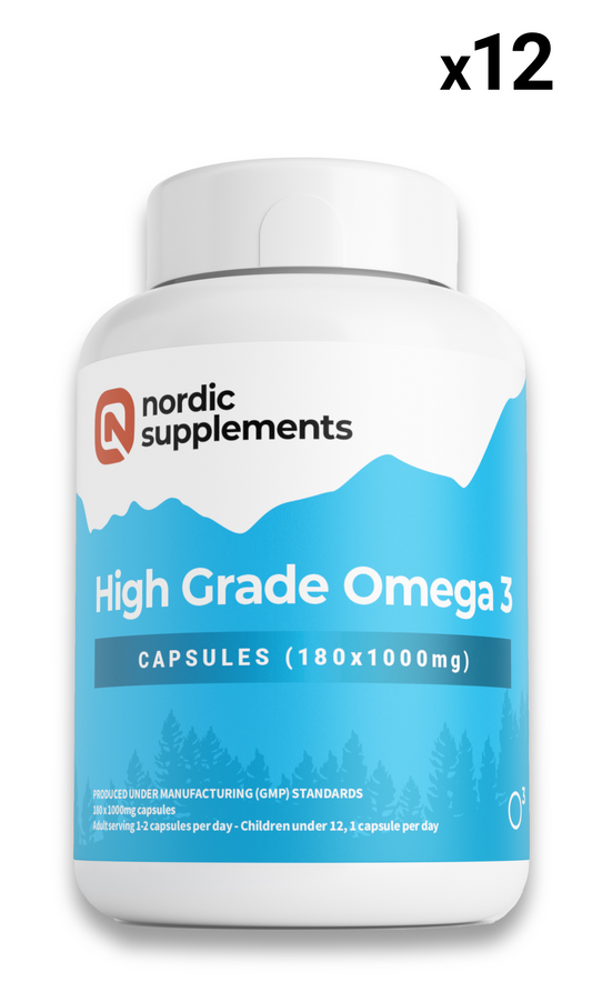 12 x Omega 3 Capsules. 180x1000mg (WHOLESALE)